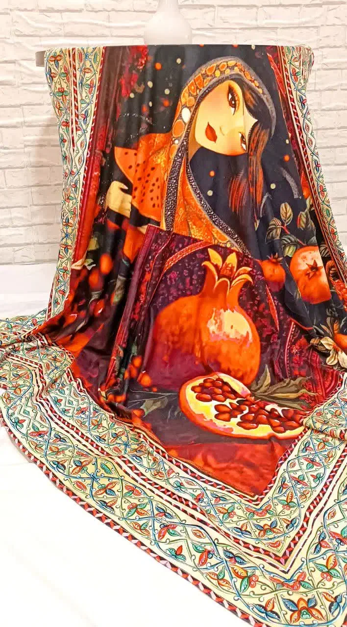 رومیزی یلدا انار تک وعمده|پرده، رانر، رومیزی|شیراز, حافظیه|دیوار