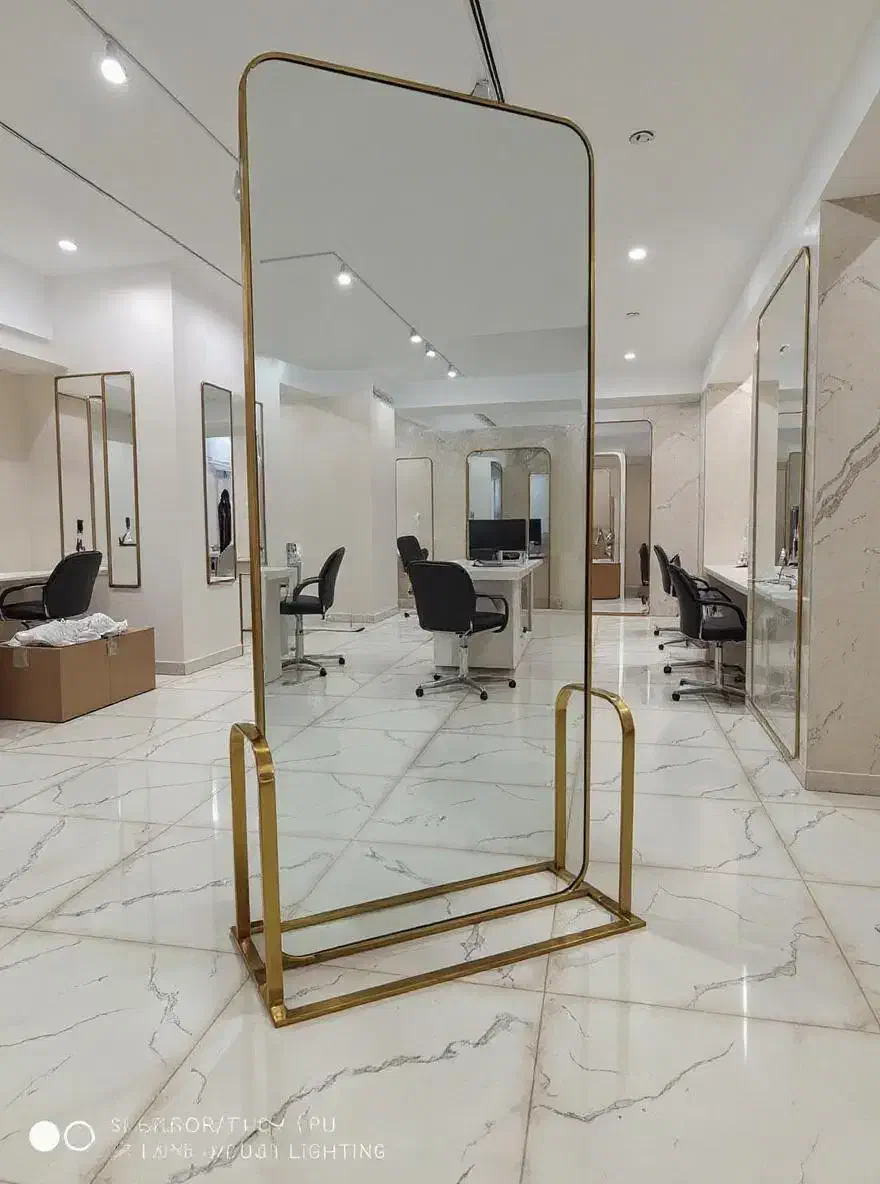 آینه قدی دوطرفه طلایی سالنی 80×180|آینه|کرمانشاه, |دیوار