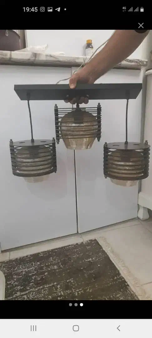 لوستر ۳ شاخ|لوستر و چراغ آویز|کرج, شاهین‌ویلا|دیوار