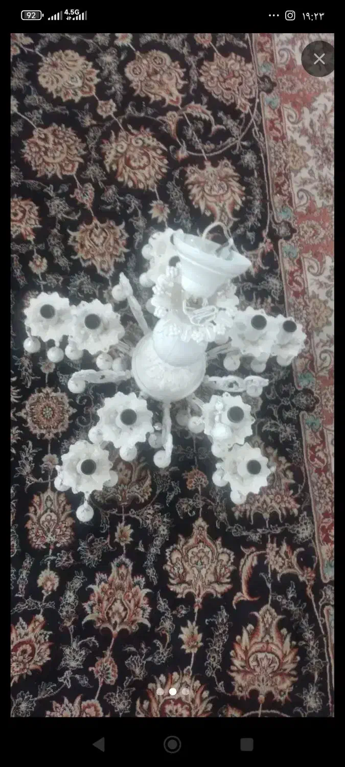 لوسترسفید۱۰شاخه|لوستر و چراغ آویز|ورامین, ورامین|دیوار