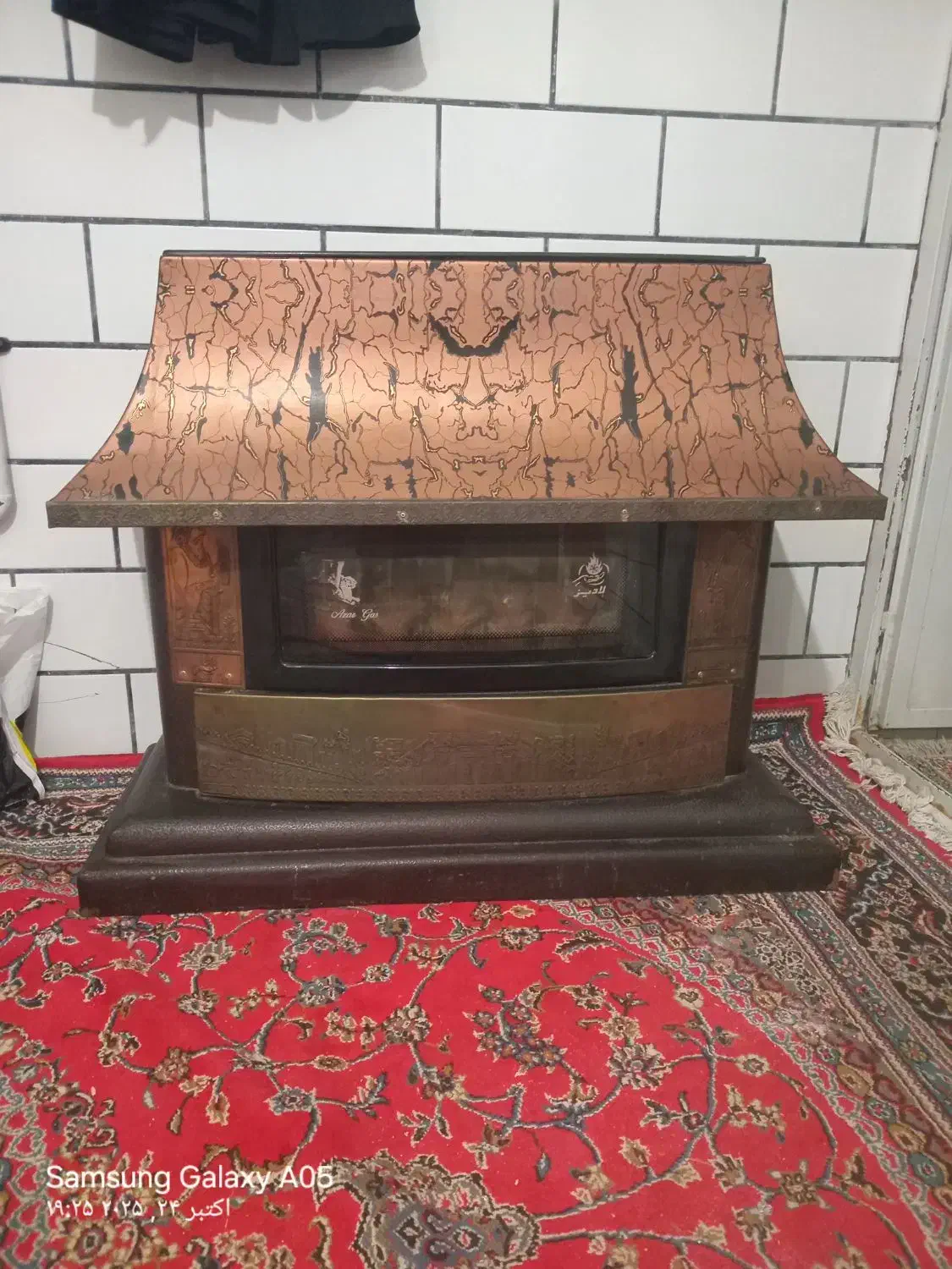 بخاری گازی آذر گاز شومینه|بخاری، هیتر، شومینه|کرمان, |دیوار