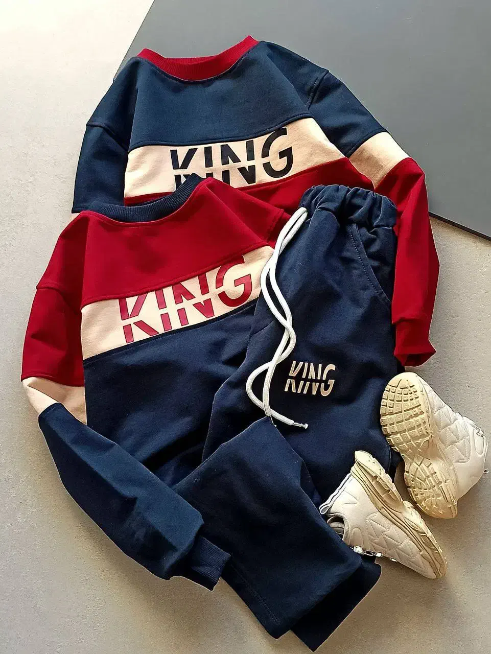 آنلاین شاپ،بلوز شلوار سایز بزرگ پسرانه kingstyle|کفش و لباس بچه|بناب, |دیوار