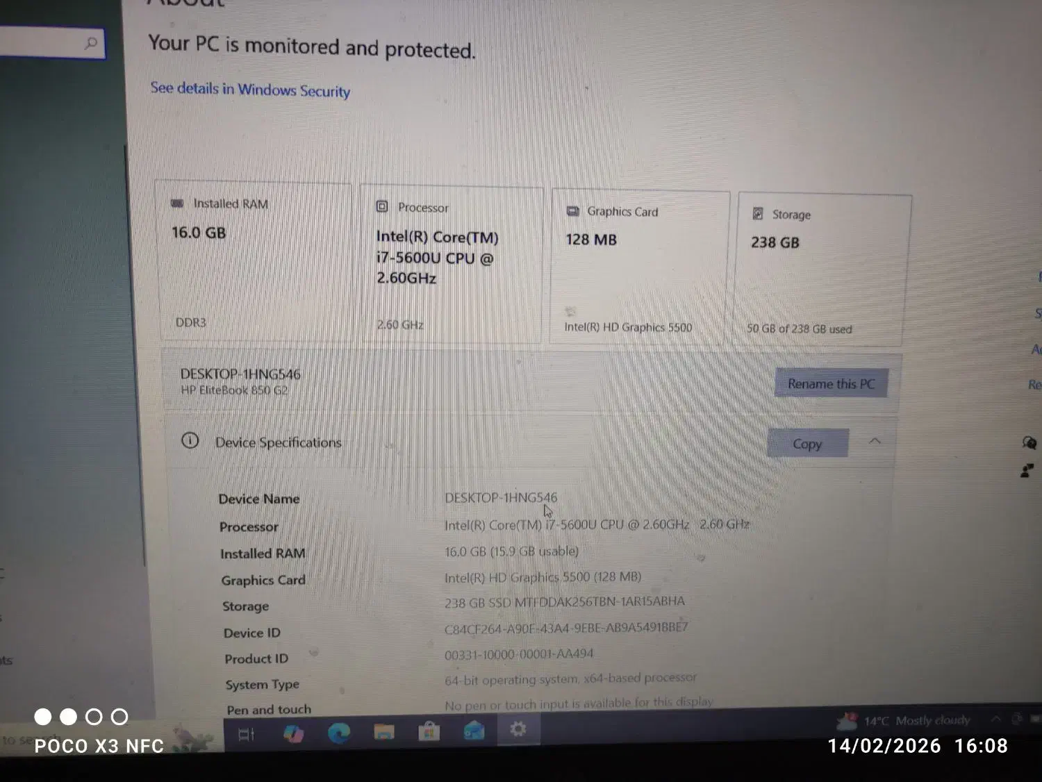 لپ تاپ hp 850 g2|رایانه همراه|ملارد, |دیوار