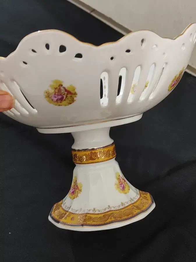 میوه خوری دور توری لرشید قدیمی کمیاب|ظروف سرو و پذیرایی|پرند, فاز ۴|دیوار