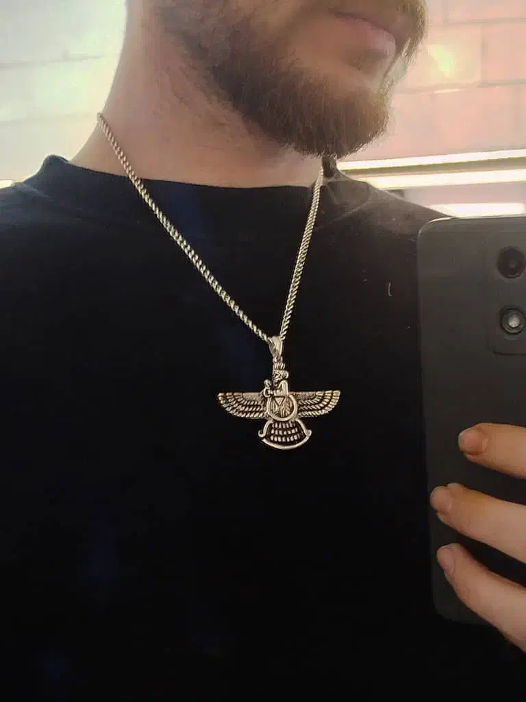 پلاک زنجیر نقره فروهر ۹۲۵|جواهرات|کرج, جهان‌شهر|دیوار