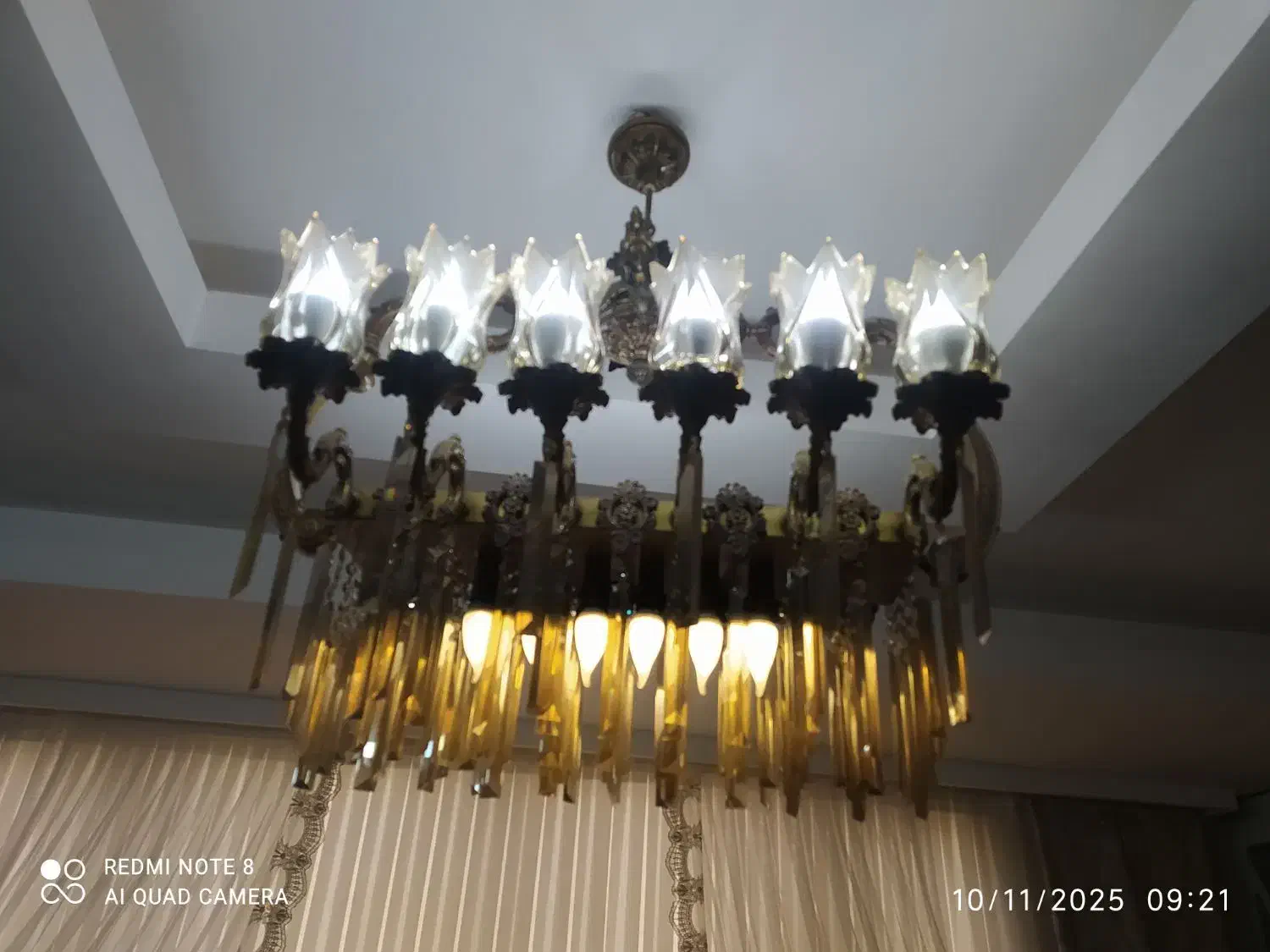 لوستر ۱۲شاخه کاملا سالم ۲عدد|لوستر و چراغ آویز|قزوین, |دیوار