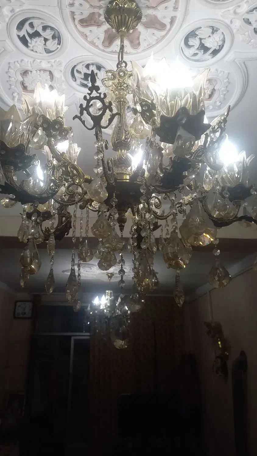 لوستر برنز اصل اصل|لوستر و چراغ آویز|زنجان, |دیوار