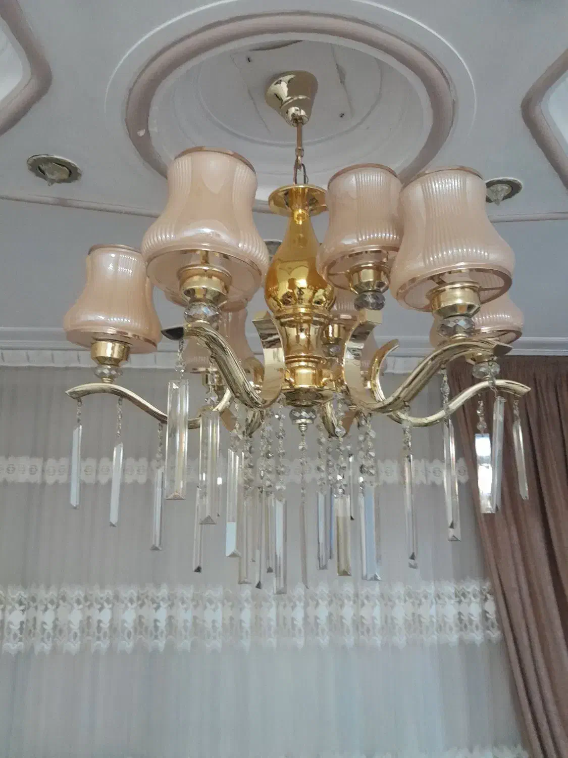 لوستر نووزیبا9شاخه|لوستر و چراغ آویز|الوند, |دیوار