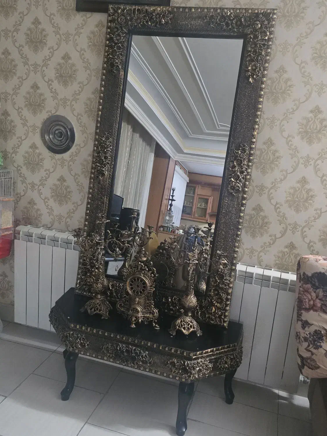 آینه کنسول چوبی|آینه|بیرجند, |دیوار