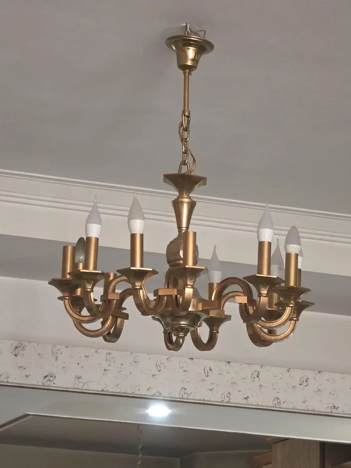 لوستر برنزی|لوستر و چراغ آویز|کرج, آق تپه|دیوار