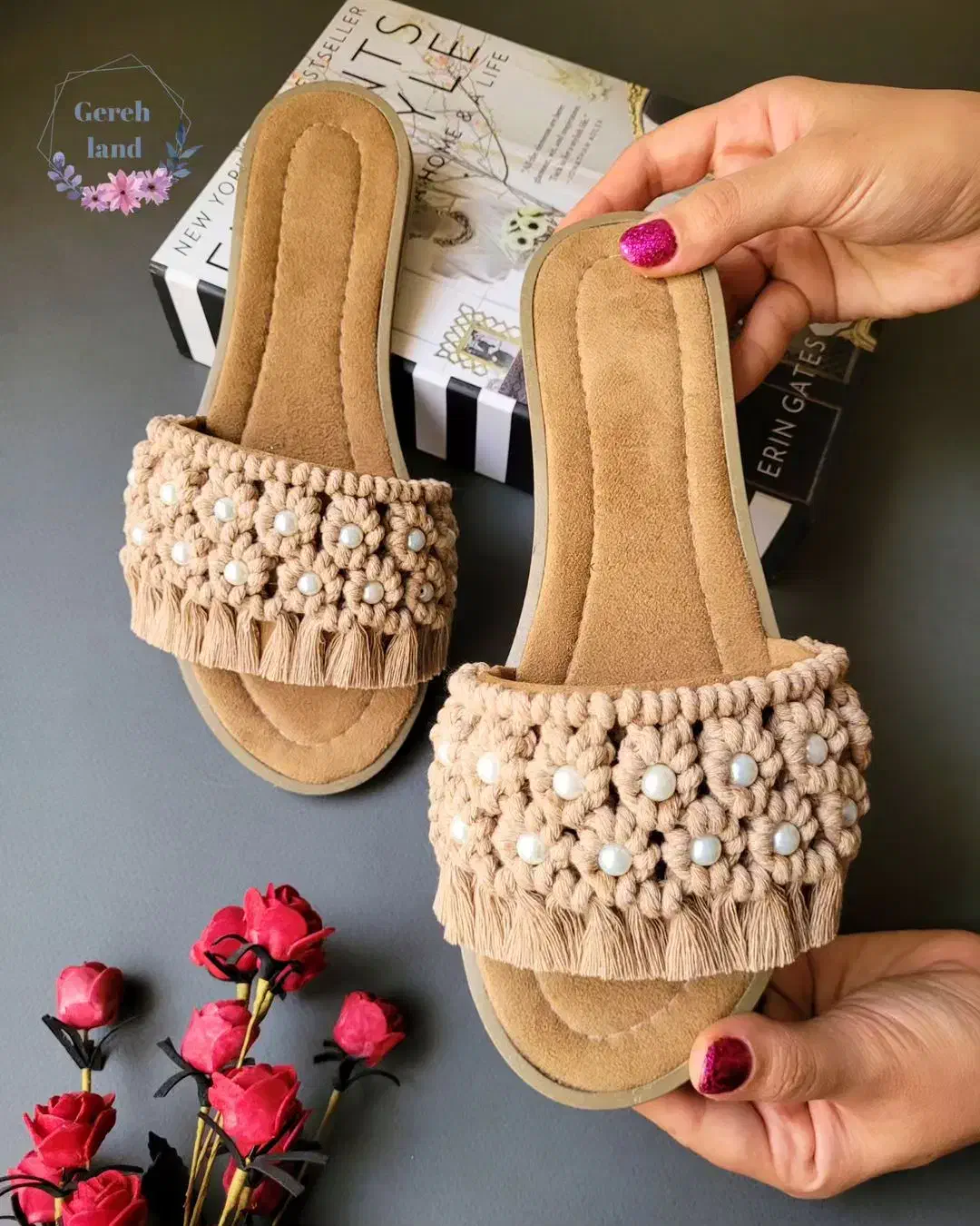 صندل مکرومه|کیف، کفش، کمربند|سنندج, |دیوار