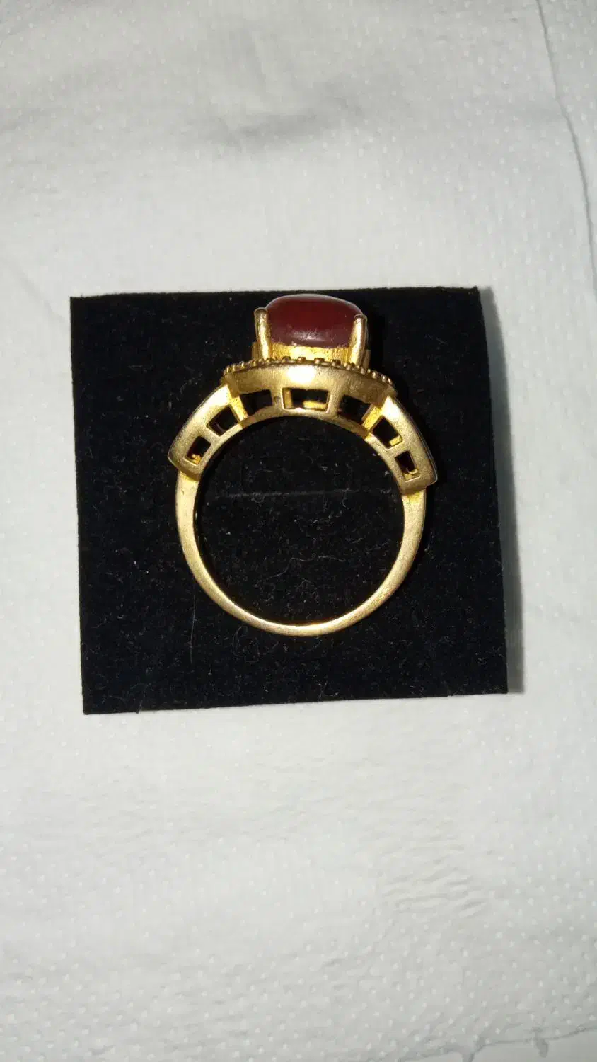 انگشتر نقره زنانه آبکاری طلا|جواهرات|اهواز, کوی نفت|دیوار