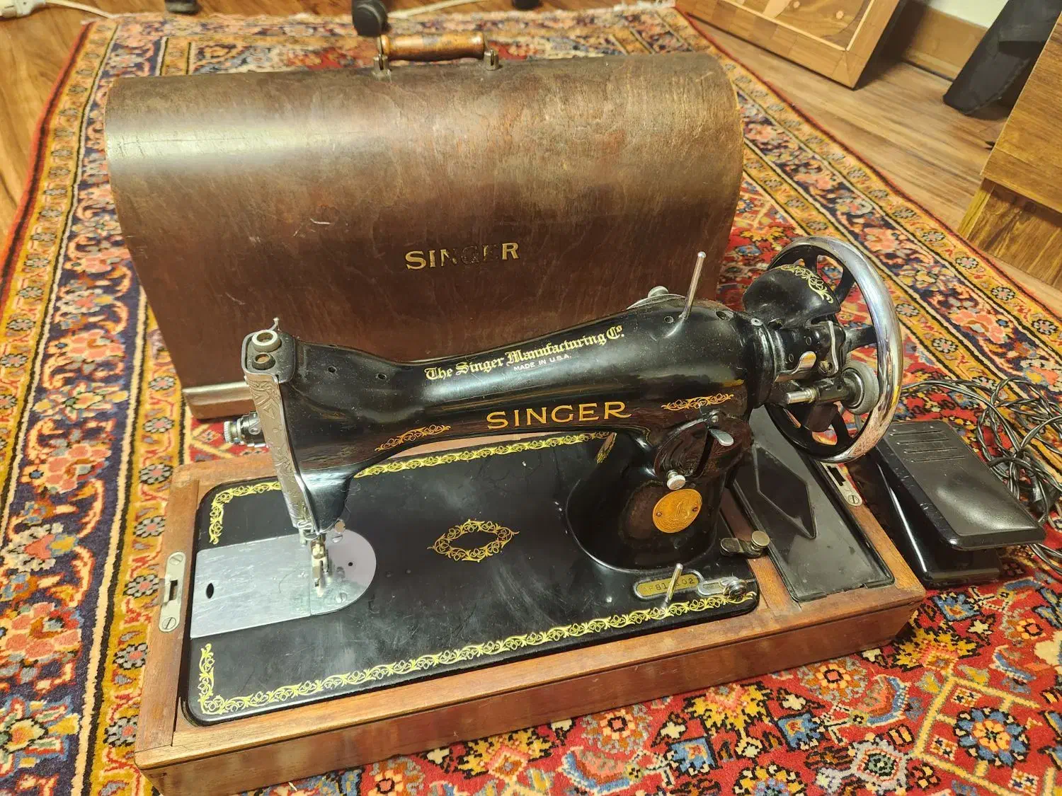 چرخ خیاطی سنجر ساخت امریکا کلکسیونی|چرخ خیاطی و ریسندگی|پردیس, فاز ۳|دیوار