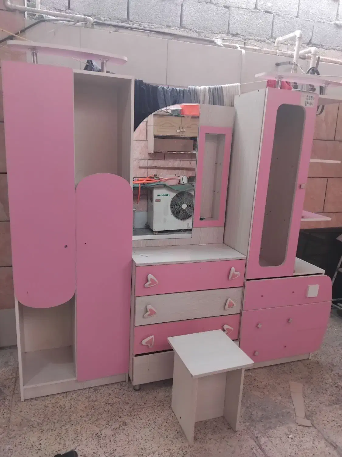 ۳تکه کمدومیزارایش|تخت و سرویس خواب|بندر امام خمینی, |دیوار