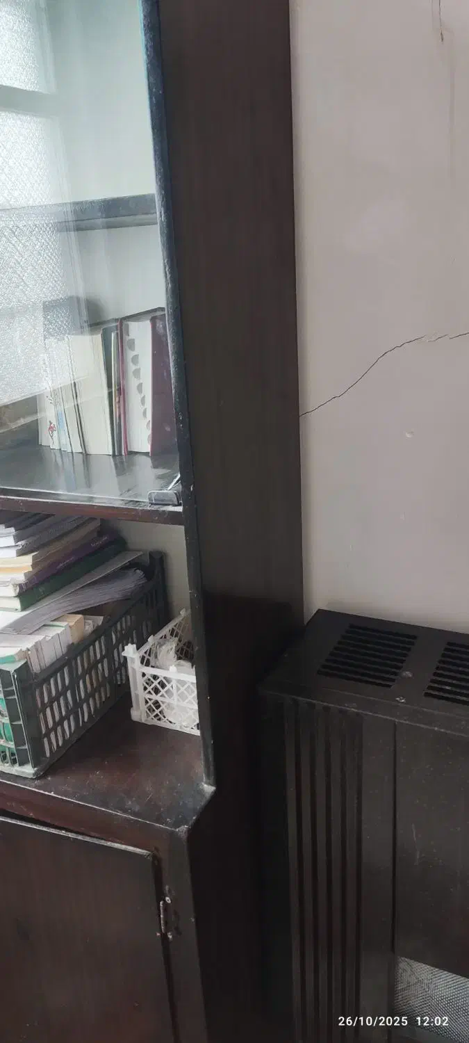 کمد شیشه ای|کتابخانه، شلف، قفسههای دیواری|خوی, |دیوار