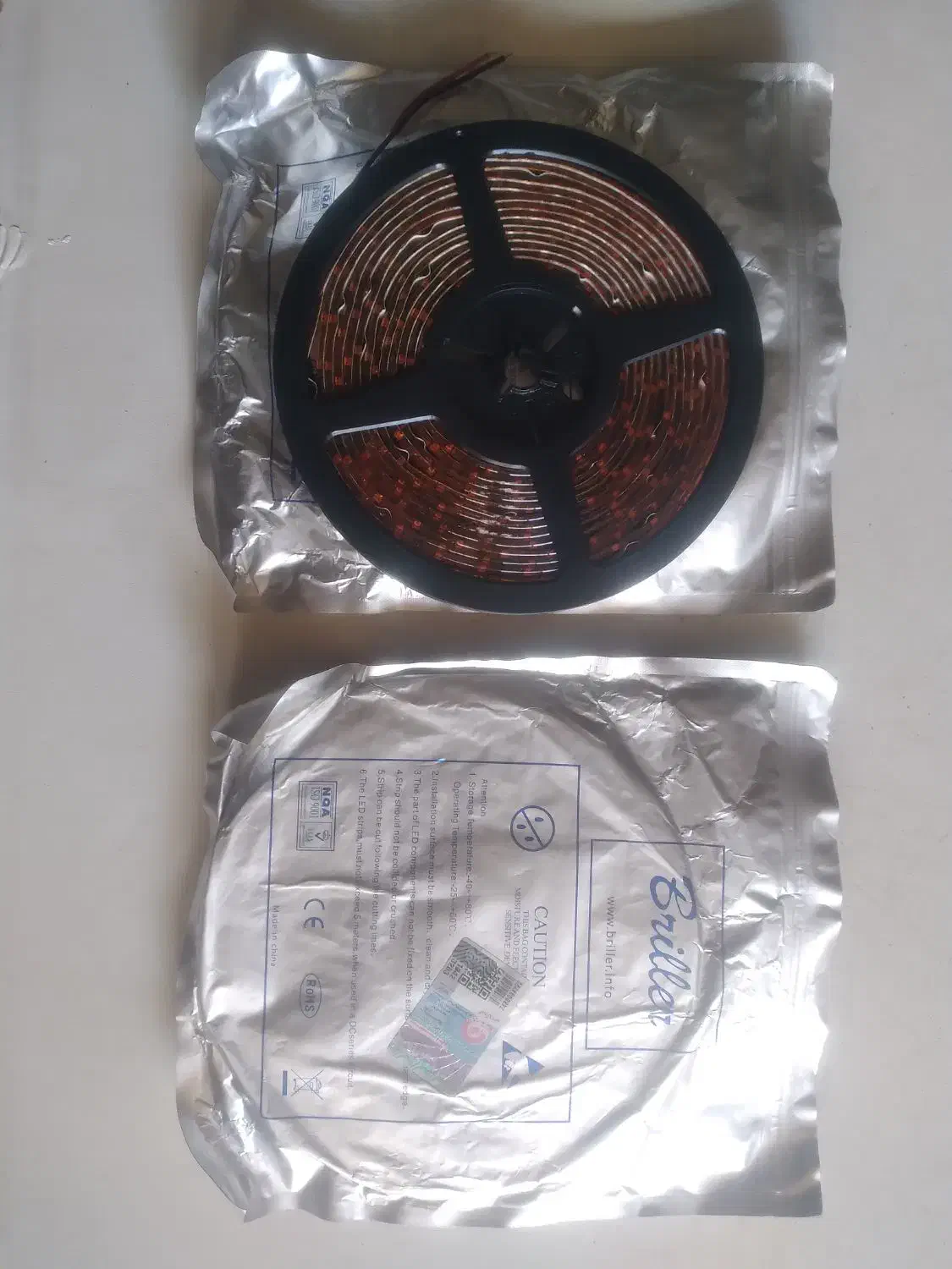 دوعدد ریسه پنج متری زرد رنگ.|ریسه و چراغ تزئینی|اردبیل, |دیوار