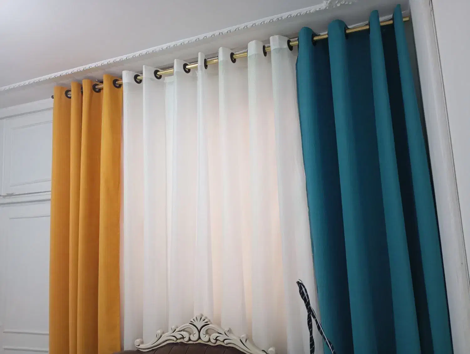 پرده نو وکارکرده|پرده، رانر، رومیزی|مشهد, حجاب (شهرک غرب)|دیوار