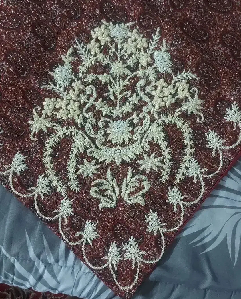 ترمه سرمه دوزی|پرده، رانر، رومیزی|قم, علی آباد سعدگان|دیوار