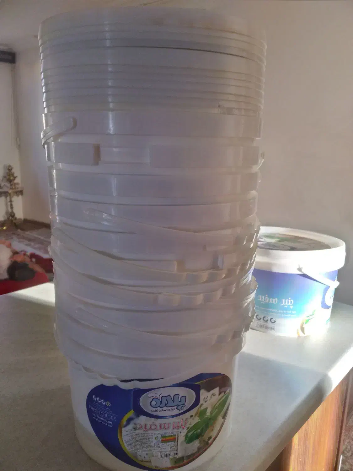 سطل پنیر|ظروف نگهدارنده، پلاستیکی، یک‌بارمصرف|همدان, |دیوار