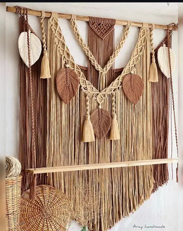 شلف مکرومه|کتابخانه، شلف، قفسه‌های دیواری|کرمانشاه, |دیوار