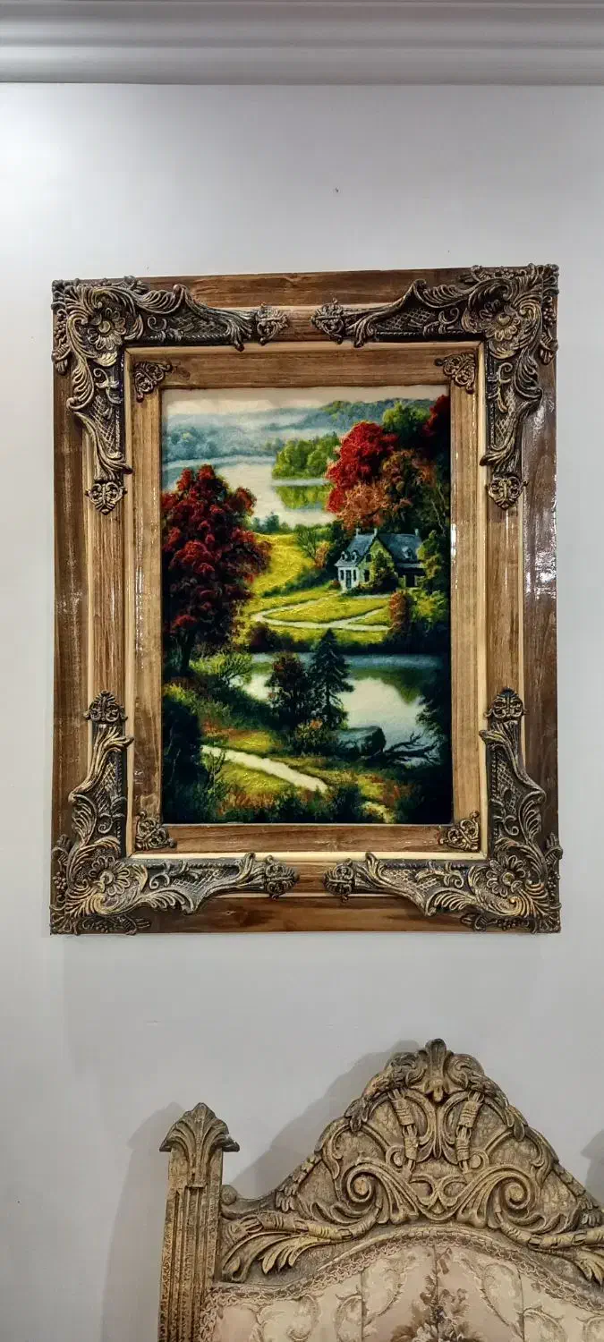 تابلو دستبافت منظره|تابلو فرش|اراک, |دیوار