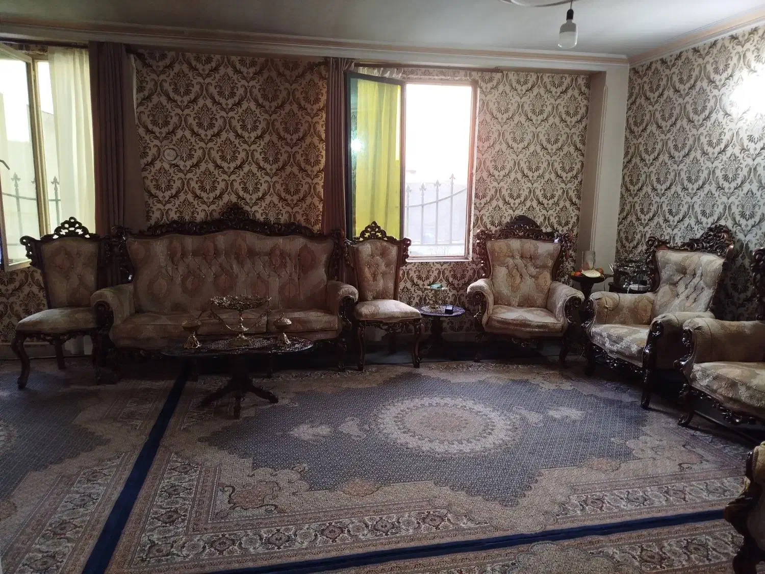 مبلمان ۹ نفره چوب راش اصل|مبلمان خانگی و میز عسلی|کرج, دولت‌آباد|دیوار