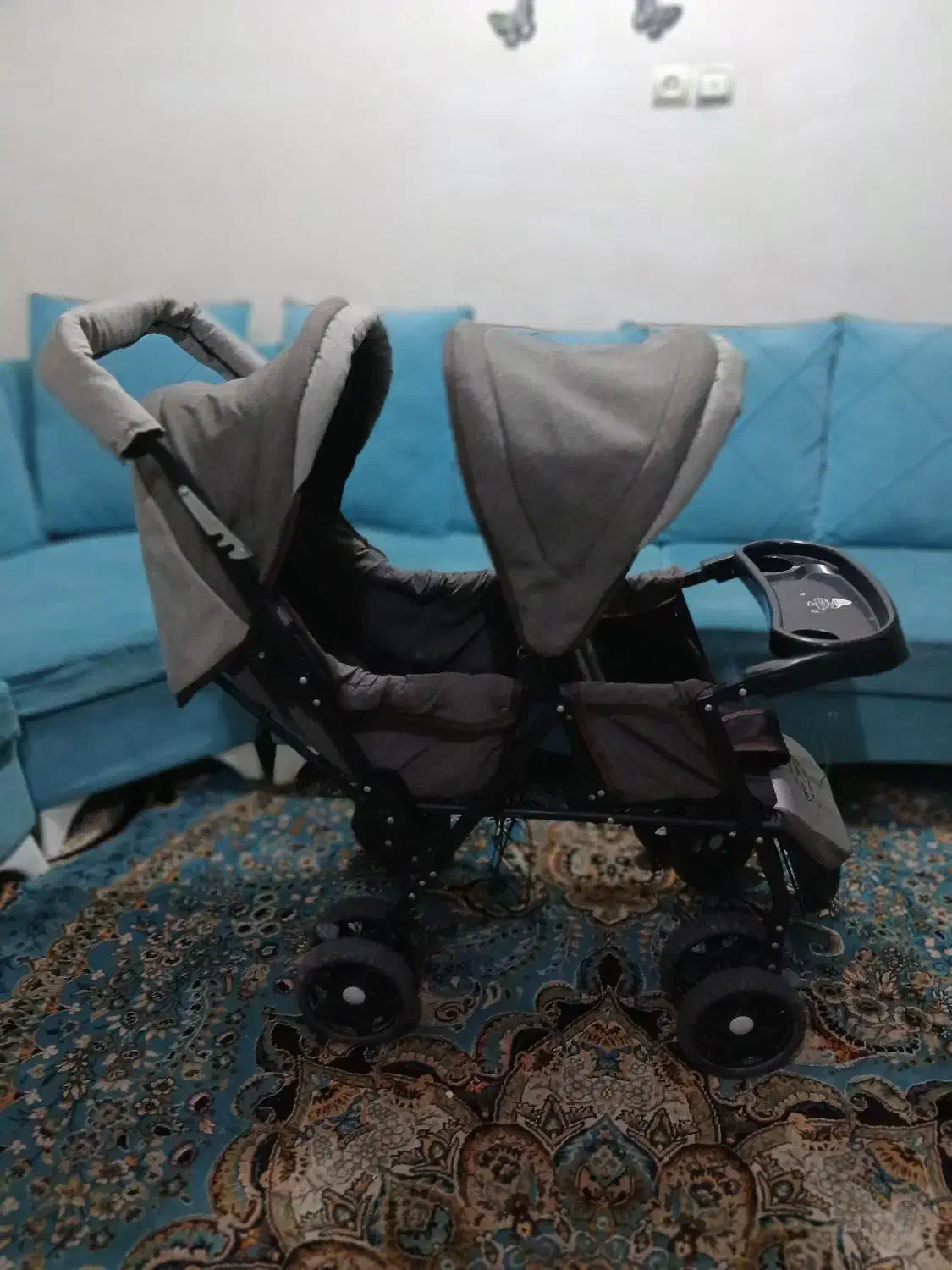 ۲ عدد کالسکه دوقلویی|کالسکه و لوازم جانبی|اهواز, زیتون کارگری|دیوار