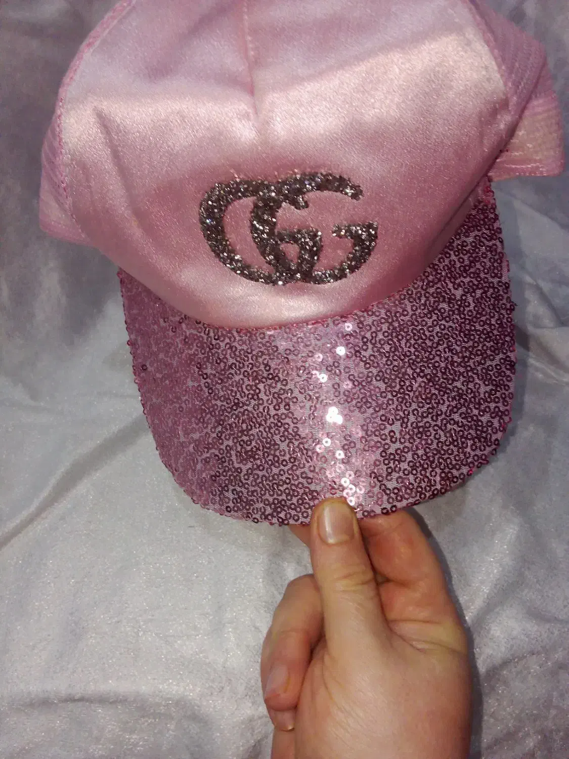 کلاه زنانه صورتی پولکی مجلسی خیلی زیبا|لباس|سنندج, |دیوار