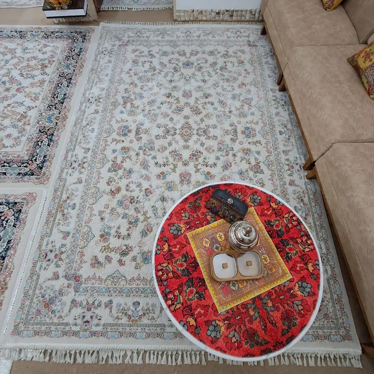 دوعددفرش شش متری نو|فرش|ساری, |دیوار