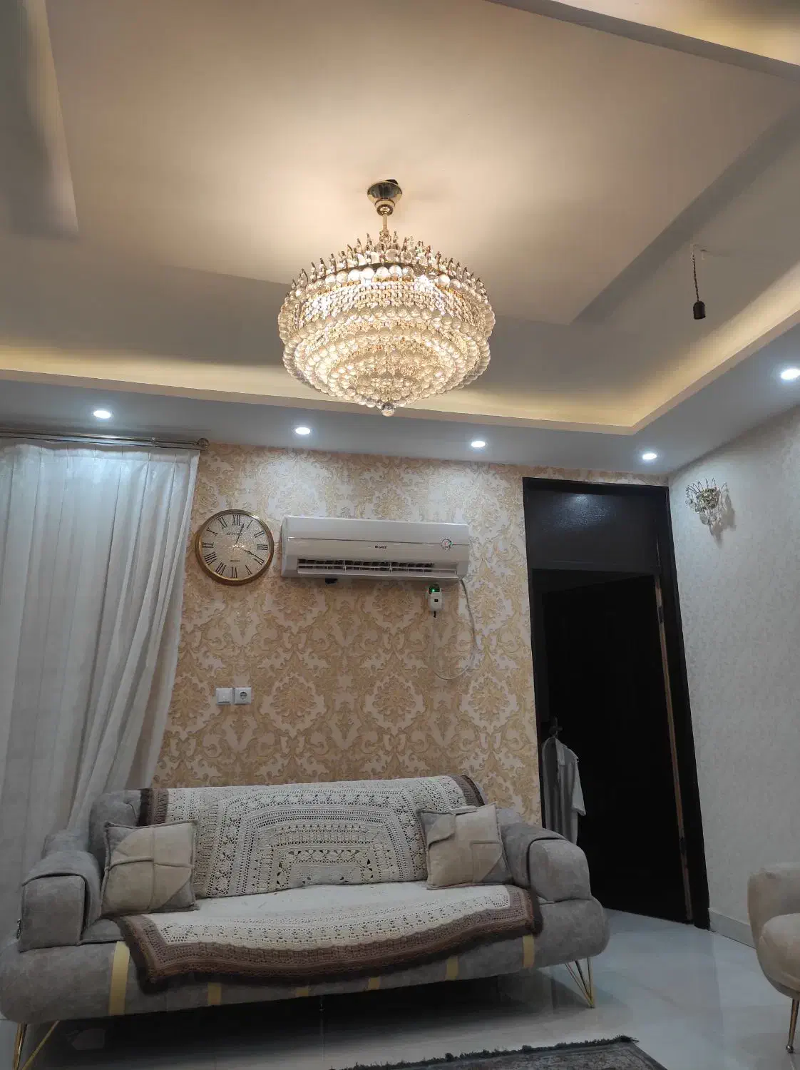 لوستر60سانتی کریستالی|لوستر و چراغ آویز|بندرعباس, |دیوار