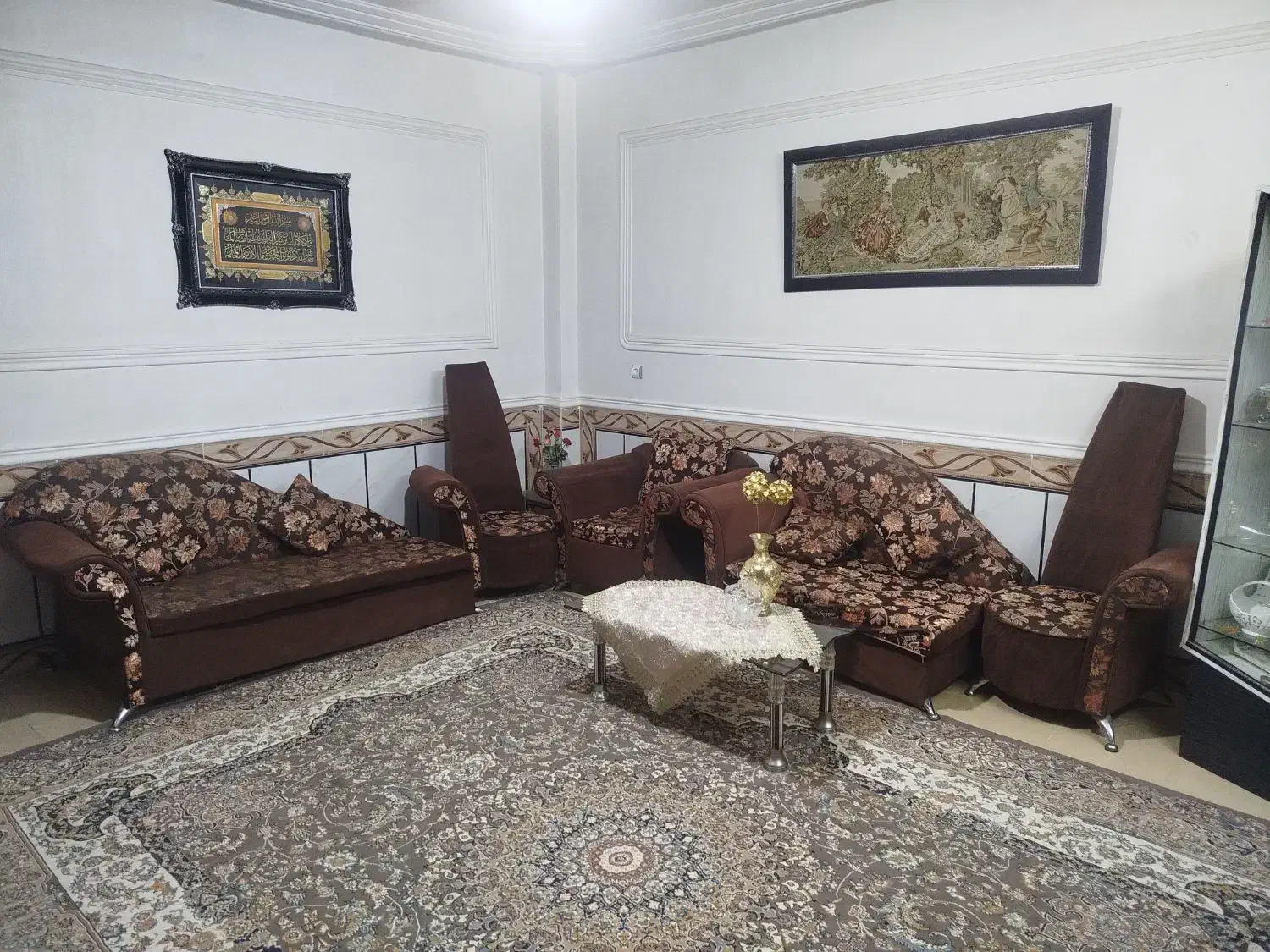 مبل کلاسیک با پارچه ی ترک|مبلمان خانگی و میز عسلی|خان ببین, |دیوار