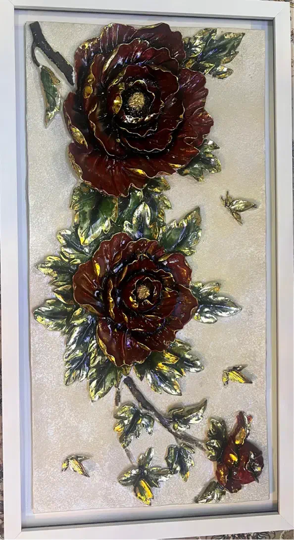 تابلو پلی استر نفش برجسته|تابلو، نقاشی، عکس|اصفهان, باغ زرشک|دیوار