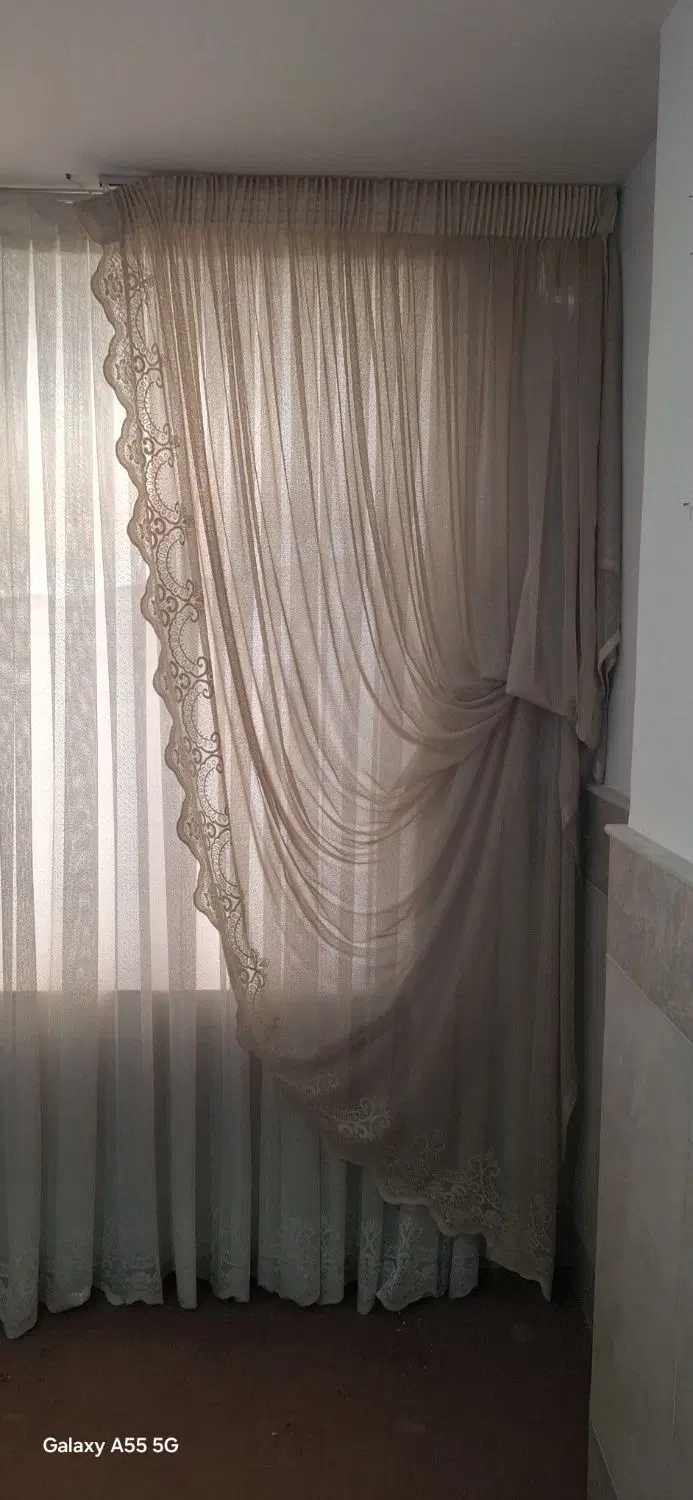 پرده|پرده، رانر، رومیزی|قم, شهرک امام حسن|دیوار