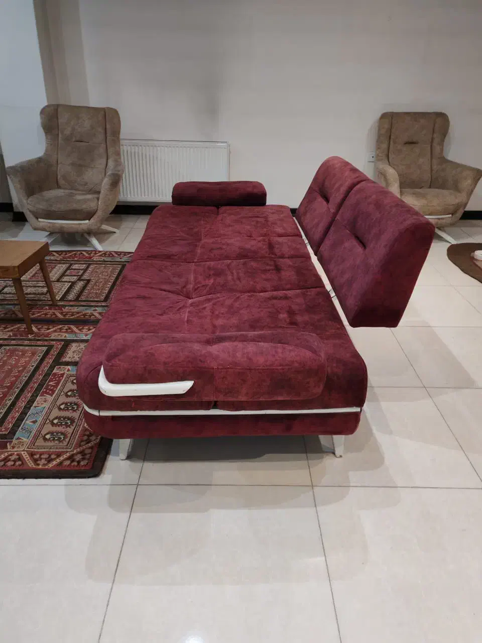 مبل سه نفره با یک عدد تخت شو|مبلمان خانگی و میز عسلی|کرج, فاز ۴ مهرشهر|دیوار