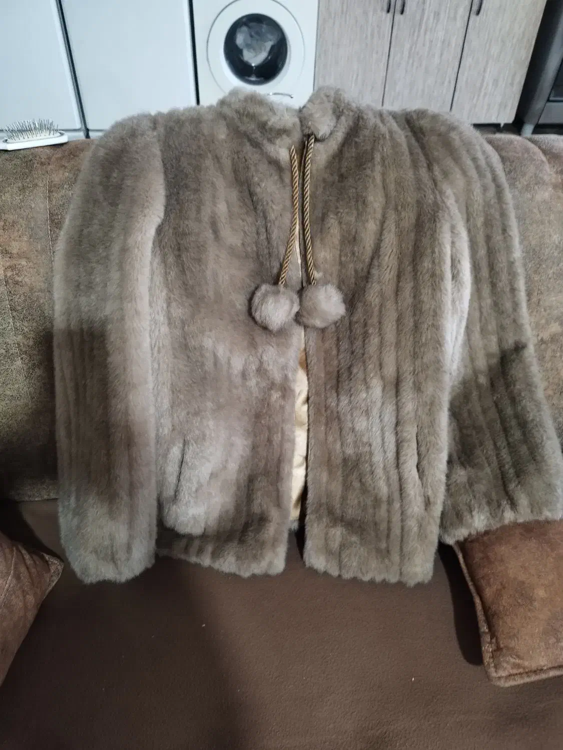 پالتو خز خارجی نسکافه ای فری سایز|لباس|خرم‌آباد, |دیوار