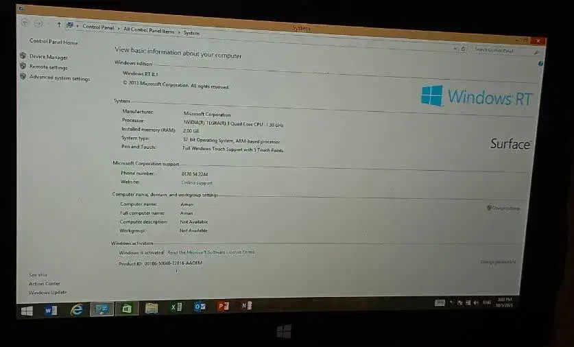 فروش فوری تبلت surface در حد نو|تبلت|مشهد, تلگرد|دیوار
