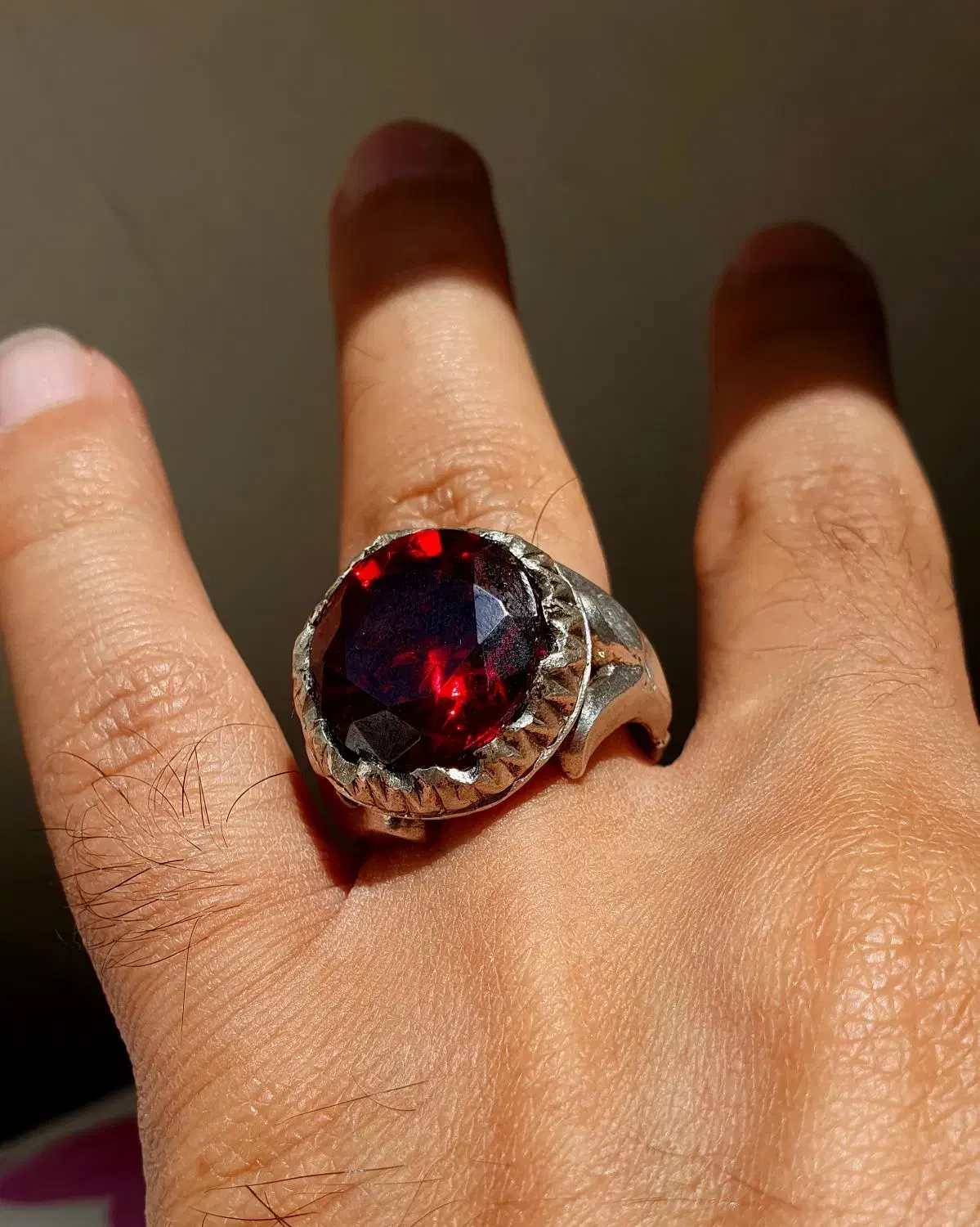 گارنت پایروپ ۲۰ قیراط رکاب نقره|جواهرات|تهران, سازمان برنامه جنوبی|دیوار