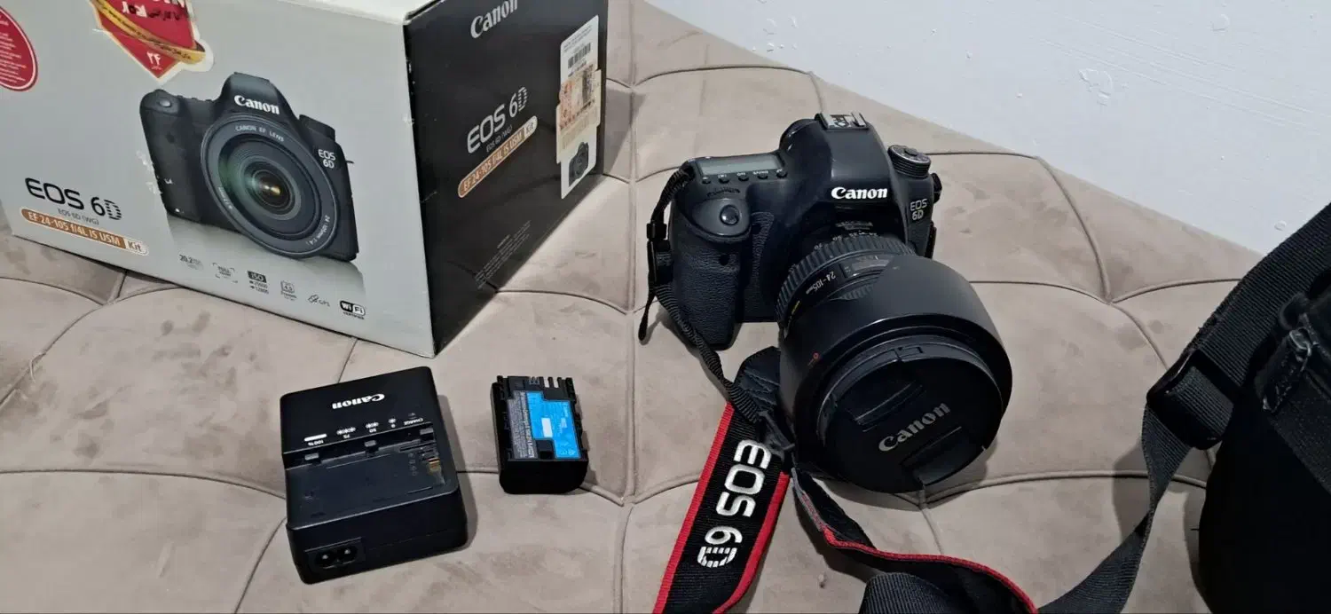 دوربین عکاسی کانن 6d درحد با لنز 105ـ24|دوربین عکاسی و فیلم‌برداری|همدان, |دیوار