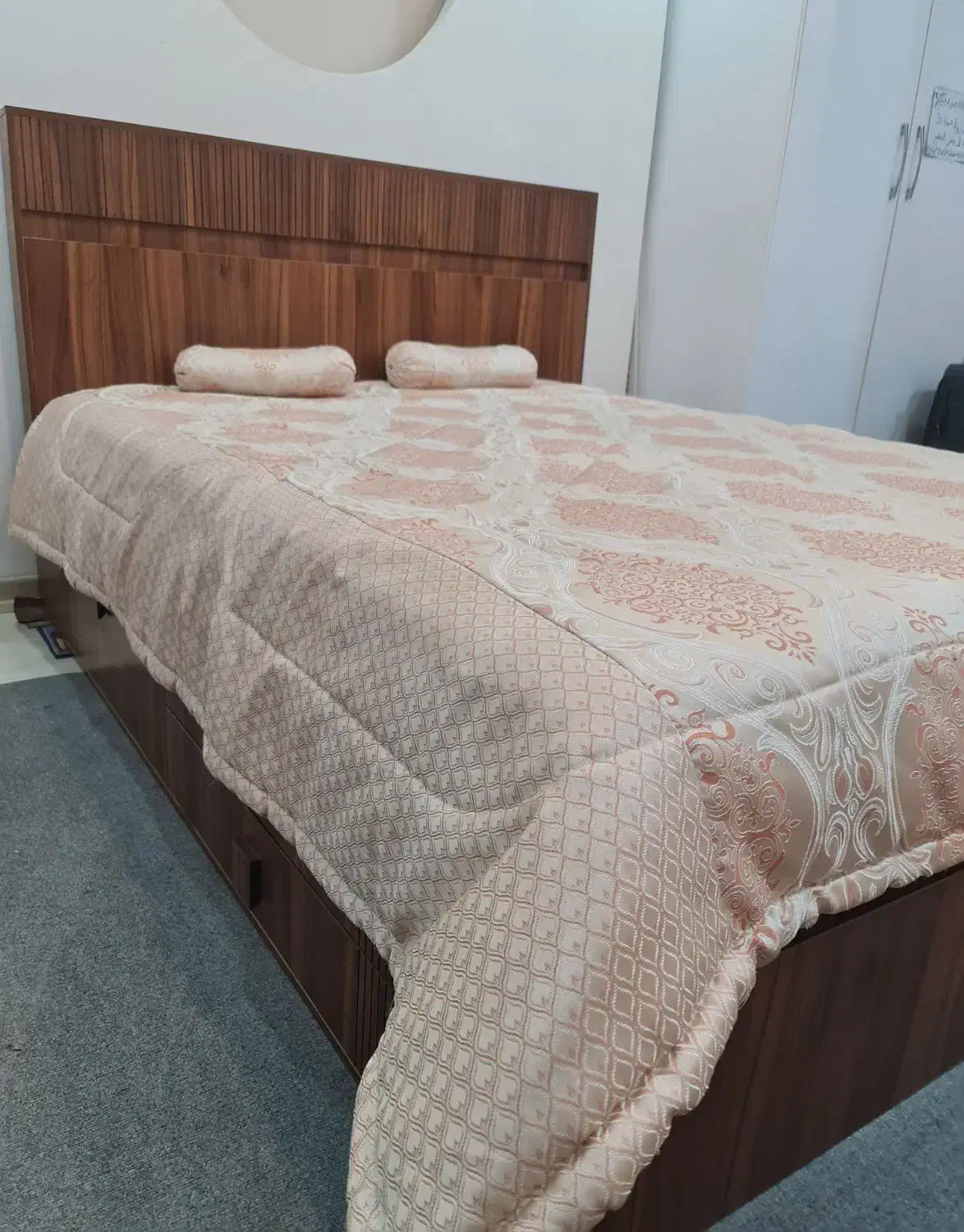 تخت ۲ نفر چوبی مدل اسکار|تخت و سرویس خواب|اهواز, کوی پیروزی|دیوار
