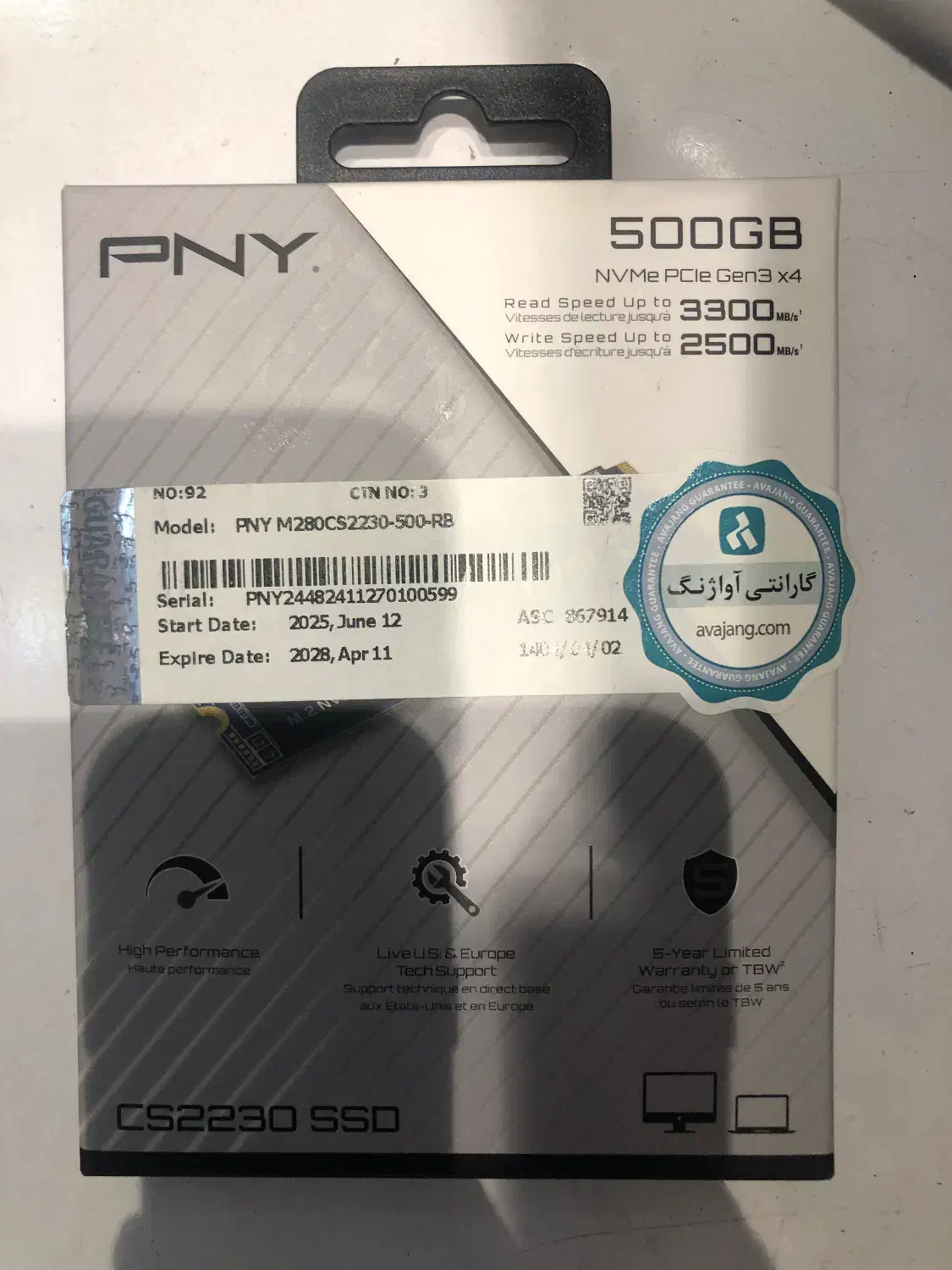 Ssd500 m.2 PNY|قطعات و لوازم جانبی رایانه|تهران, خواجه نصیر طوسی|دیوار