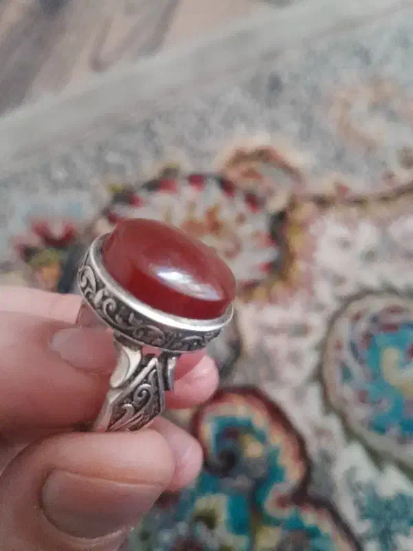 انگشتر نقره عقیق یمنی|کلکسیون اشیاء عتیقه|تهران, شهرک طالقانی|دیوار