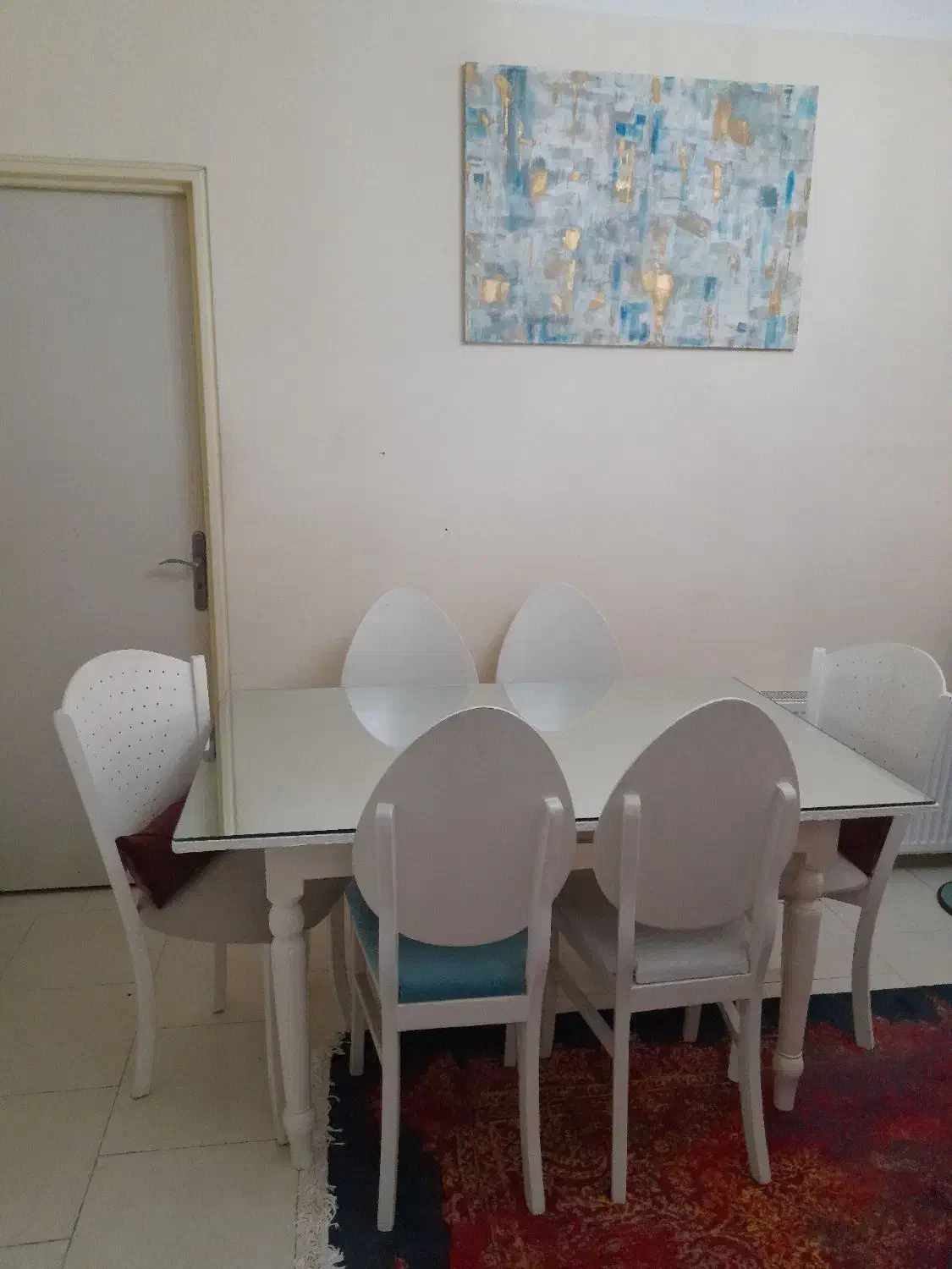 میز نهارخوری وآینه کنسول چوبی و آینه قدی|میز و صندلی غذاخوری|پرند, فاز ۶|دیوار