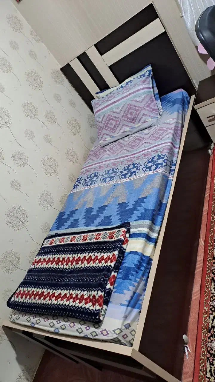 تخت یک و دونفره و پاتختی و کتابخانه و میز کار|تخت و سرویس خواب|رشت, سعدی (تختی)|دیوار