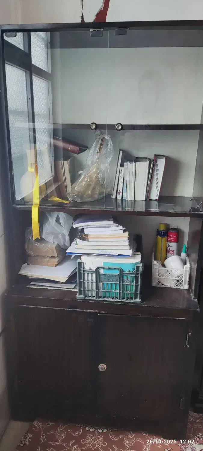 کمد شیشه ای|کتابخانه، شلف، قفسههای دیواری|خوی, |دیوار