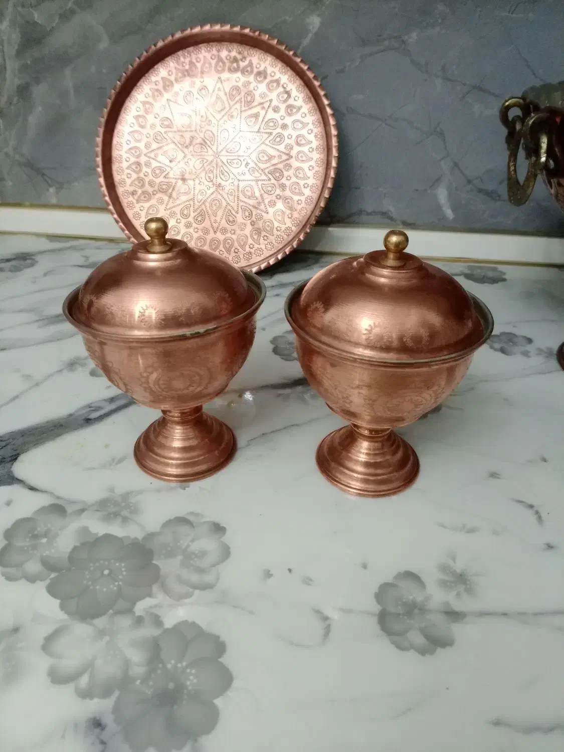 ظروف مسی  در حد نو|ظروف سرو و پذیرایی|گلستان (تهران), |دیوار