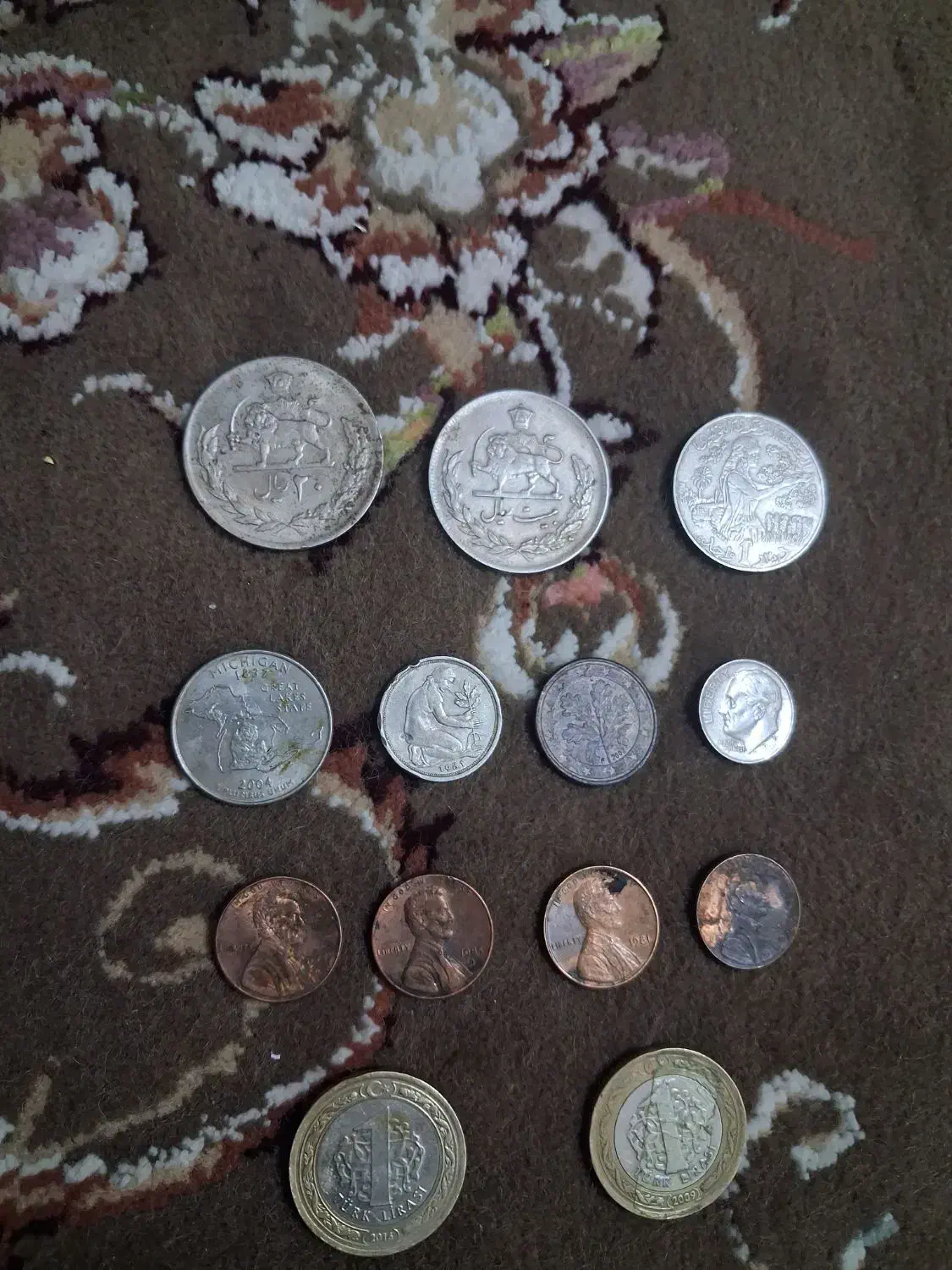 سکه قدیمی و خارجی|کلکسیون سکه، تمبر، اسکناس|فلاورجان, |دیوار