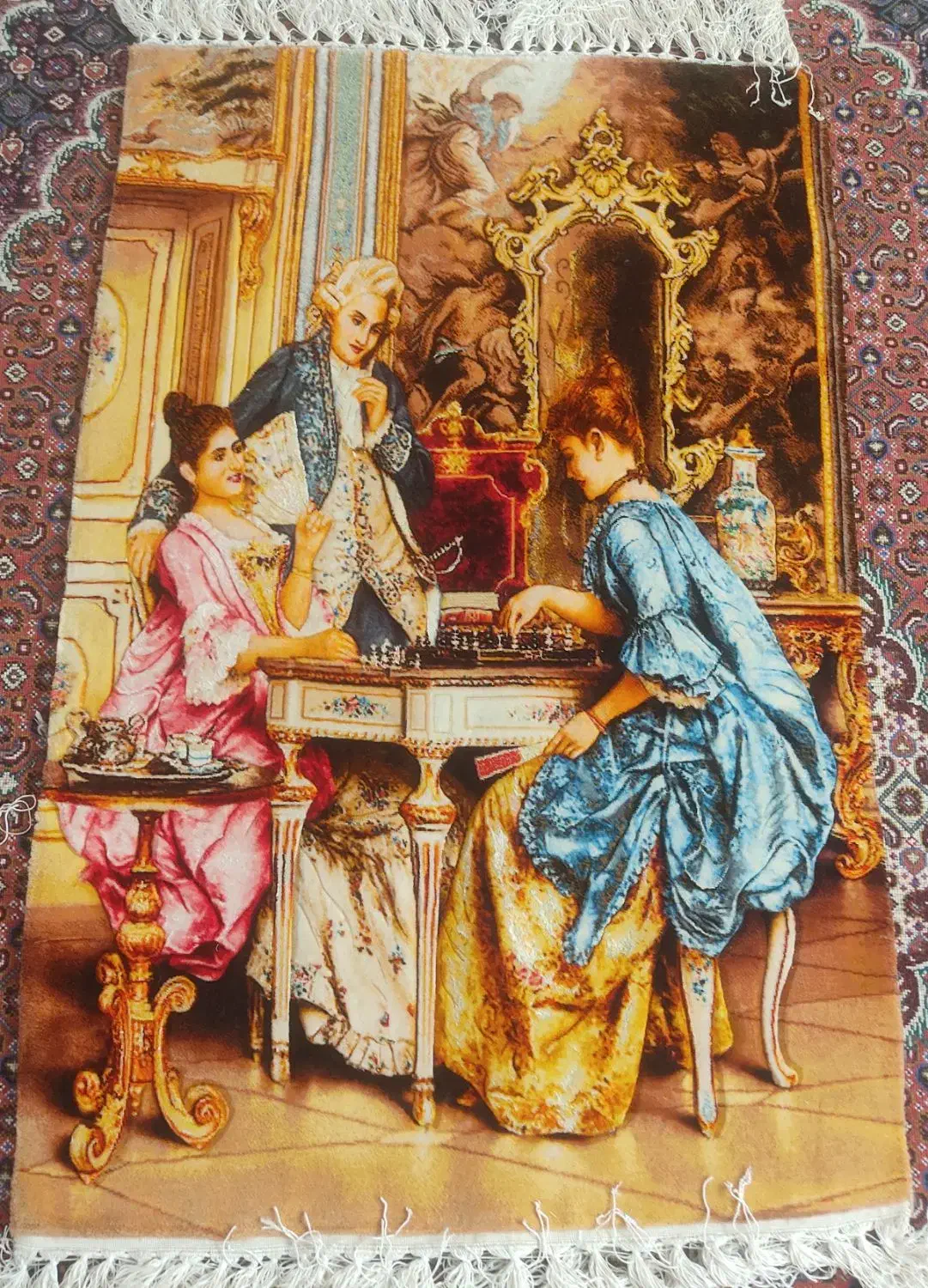 تابلو فرش دستباف طرح فرانسوی  تبریز|تابلو فرش|اردبیل, |دیوار