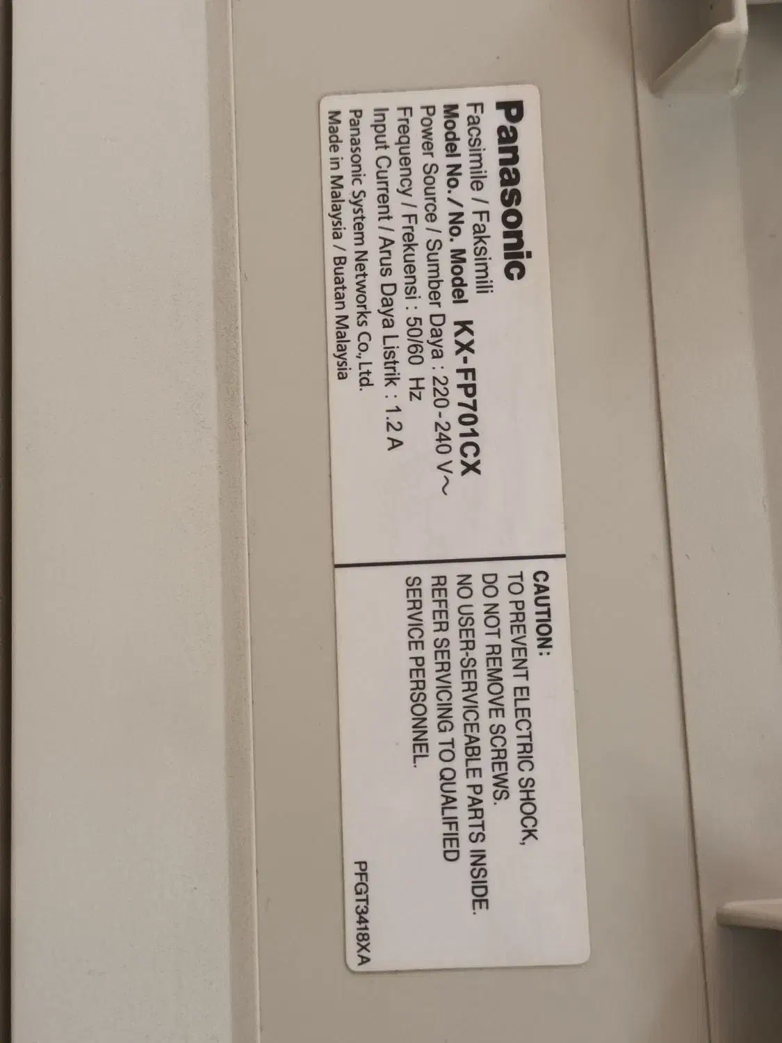 KX-FP701CX      Panasonic|پرینتر، اسکنر، کپی، فکس|تهران, ایرانشهر|دیوار