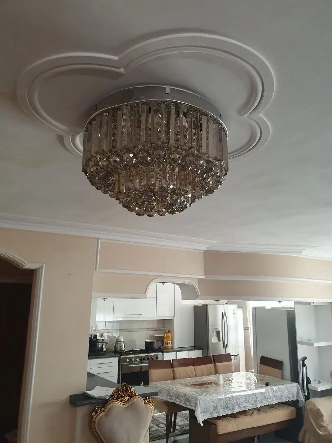 دوعدد لوستر زیبا با قطر ۵۰|لوستر و چراغ آویز|همدان, |دیوار