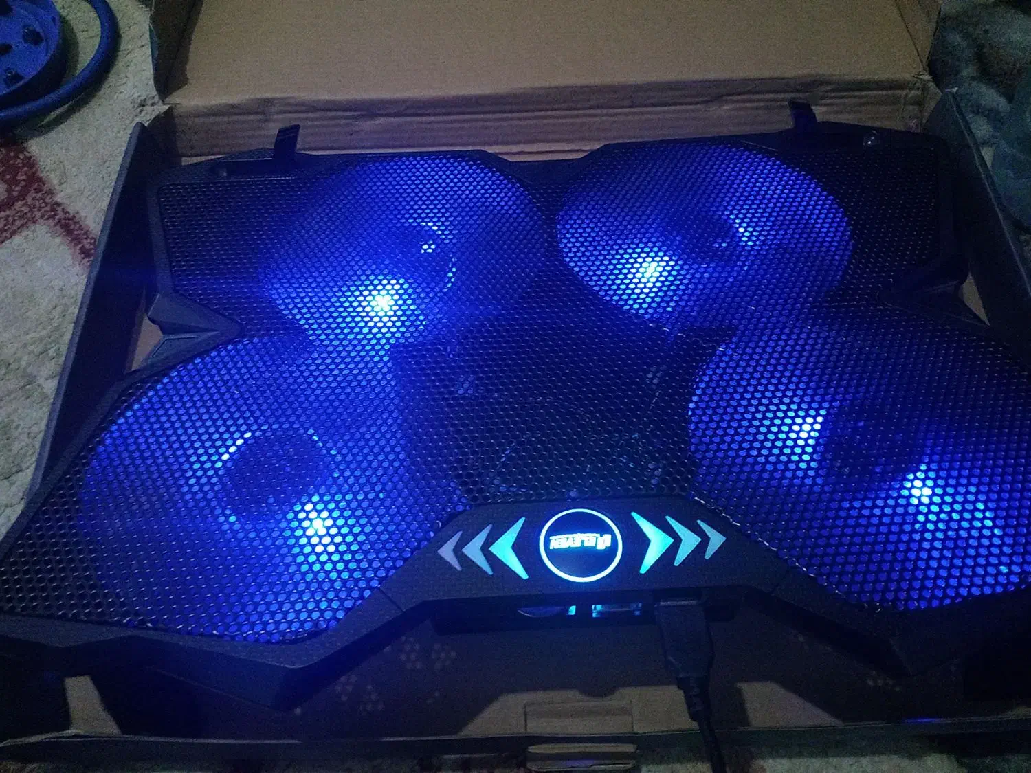 خنک کننده لپ تاپ نو ۴ فن ۴ رنگ|قطعات و لوازم جانبی رایانه|شیراز, کوشک میدان|دیوار